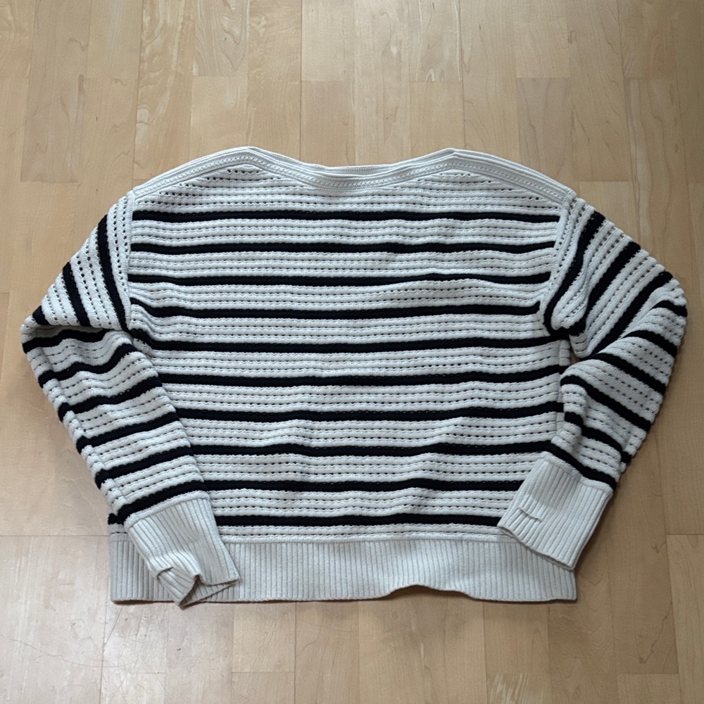 lululemon athletica Black and White Striped Sweater